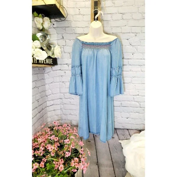 Democracy Womens Denim Chambray Dress Size Small